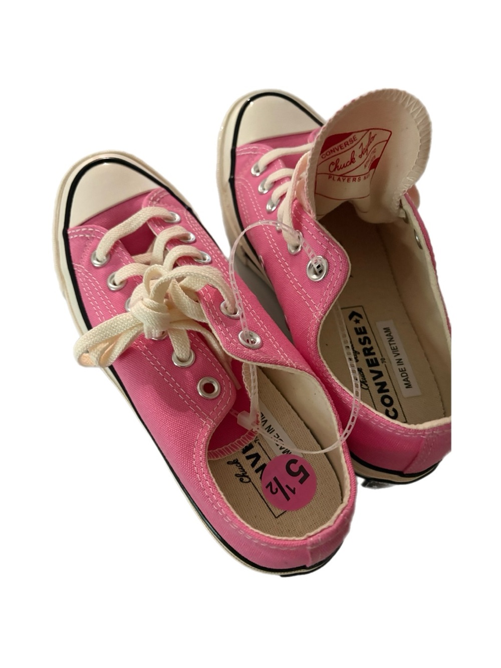 Converse Kids Low Top Sneakers - Pink & White